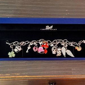 Swarovski crystal charm bracelet